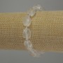 Clear Quartz Tumbled Bracelet, diameter 12x10mm+- bead 4mm+-, length 18cm stretch