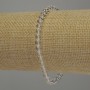 Rock Crystal Bracelet, smooth ball diameter 4mm+/-, length 18cm stretch