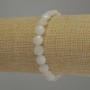 Adularia Bracelet, faceted coin diameter 8mm+/-, length 18cm stretch