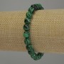 Malachite Bracelet, faceted ball diameter 8mm+/-, length 18cm stretch
