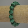 Natural Malachite Stone Bracelet, smooth ball diameter 12mm+/-, length 18cm stretch