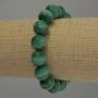 Natural Malachite Stone Bracelet, smooth ball diameter 12mm+/-, length 18cm stretch