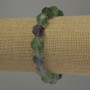 Fluorite Bracelet, polyhedron beads diameter 12x9mm+/-, length 18cm stretch