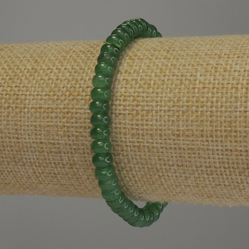 Chrysoprase Bracelet, rondelle diameter 6x4mm+/-, length 18cm stretch