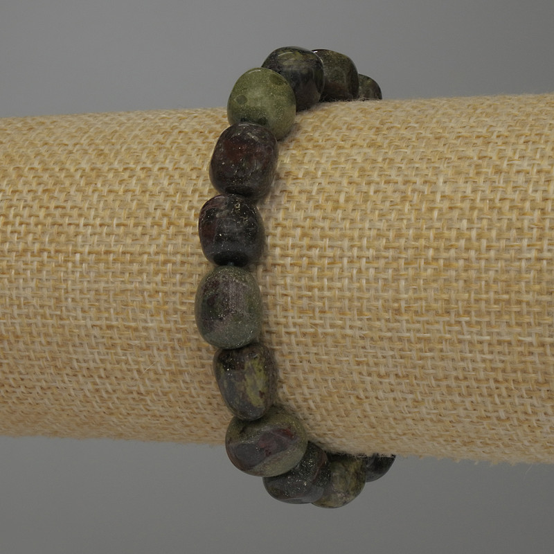 Dragon Blood Jasper Tumbled Bracelet, diameter 10-12x10mm+-, length 18cm+- stretch