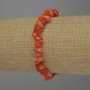Orange Coral Chip Bracelet, diameter 6-10x3-5mm+/-, length 18cm stretch