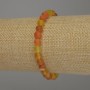 Orange Agate Bracelet, smooth round beads, diameter 6mm+-, length 18cm stretch