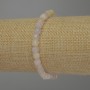 Morganite Bracelet, faceted cube beads, diameter 5x5mm+/-, length 18cm+/- stretch