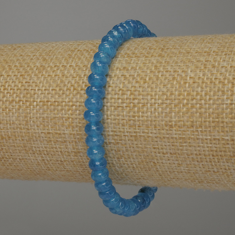 Apatite Rondelle Bracelet, Diameter 6x4mm+/-, Length 18cm+/- Stretch