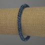 Aquamarine Rondelle Bracelet, diameter 6x4mm+-, length 18cm+- stretch