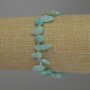 Larimar Tumbled Bracelet, Diameter 12-14x7mm+/-, Seed Beads 3mm+/-, Length 18cm Stretch