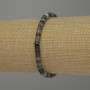 Green Jasper Bracelet, Rondelle, 4x2mm+/- Diameter, 18cm Stretch