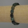 Bracelet Green Jasper Tumbled, diameter 10-12x10mm+-, length 18cm Stretch