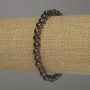 Smoky Quartz Bracelet, faceted round beads, diameter 6mm+/-, length 18cm stretch