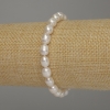River Pearl Oval Bracelet, diameter 8x6mm+-, length 18cm (stretch)