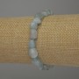 Aquamarine Bracelet, Tumbled Beads, 8-9x7mm+/- Diameter, 18cm Stretch