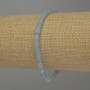 Aquamarine Rondelle Bracelet, diameter 4x2.5mm+/-, length 18cm stretch