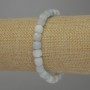 Aquamarine Faceted Cube Bracelet, diameter 7x7mm+/-, length 18cm stretch