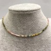 Tourmaline Faceted Cube Necklace 2mm+-, length 42-47cm+- with clasp and extension chain