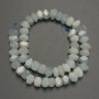 Aquamarine Faceted Beads, diameter 10x8mm+- on a thread, length 39cm+