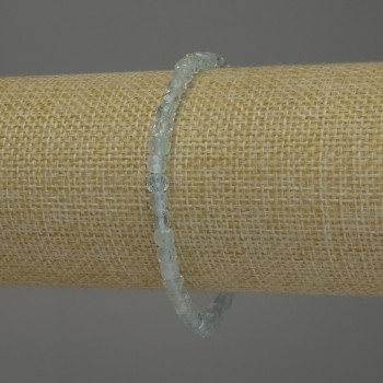 Topaz Natural Stone Faceted Cube Bracelet, diameter 4x4mm+-, length 18cm+- stretch