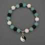 Assorted Smooth Ball Bracelet, diameter 8mm+- rondelle 5x2mm+-, length 18mm+- stretch