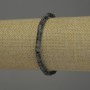 Bracelet Larvikite, rondelle, diameter 4x2mm+-, length 18cm stretch