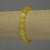 Yellow Cat's Eye Bracelet, smooth round beads, 8mm+/- diameter, 18cm+/- stretch