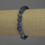 Sodalite Bracelet, tumbled beads, 9x8mm+ diameter, 18cm+/- stretch