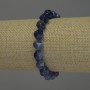 Sodalite Bracelet, faceted beads, diameter 10x8mm+, length 18cm+/- stretch