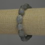 Bracelet Labradorite, tumbled nugget, diameter 12-15x12mm+-, length 18cm stretch