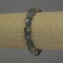Bracelet Labradorite, tumbled nugget, diameter 9-12x9mm+-, length 18cm stretch