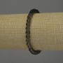 Bracelet Smoky Quartz, smooth bead, diameter 6mm+-, length 18cm stretch