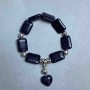 Bracelet Aventurine Cairo Night, rectangles 18x13mm+- with metal inserts, length 18cm+- stretch