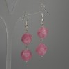 Tourmaline Faceted Bead Earrings, diameter 12mm+-, length 48mm+