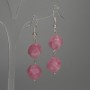 Tourmaline Faceted Bead Earrings, diameter 12mm+-, length 48mm+