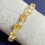 Citrine Tumbled Bead Bracelet 8-10x7mm+-, length 18cm+- Czech Crystal 6x5mm+- stretch