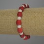 Coral Chip Bracelet 9x7mm+- White Sponge Coral Bead, diameter 7mm+-, length 18cm+- stretch
