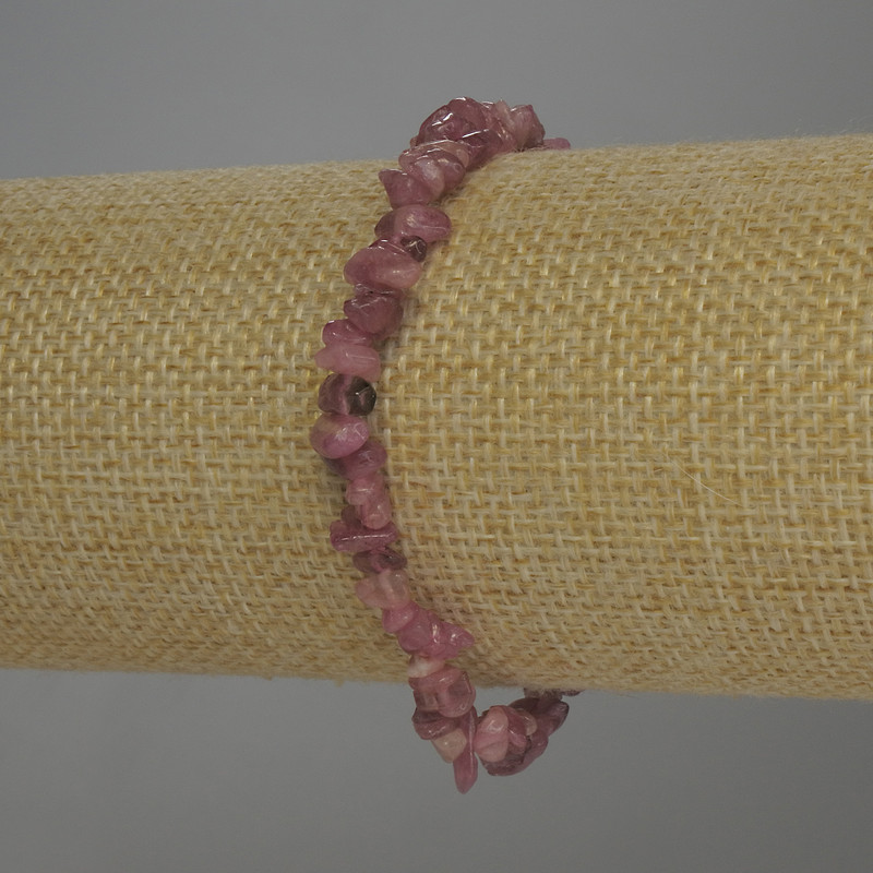 Tourmaline Chip Bracelet, diameter 4-7x2mm+-, length 18cm stretch