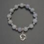 Aquamarine Smooth Bead Bracelet, diameter 10mm+-, length 18cm+- stretch