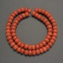 Orange Coral (Imitation) Smooth Rondelle Beads, diameter 8x6mm+-, length 40cm+- on fishing line