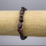 Garnet Tumbled Stone Bracelet, diameter 8-11x8mm+/-, length 18cm stretch