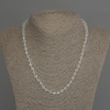 Topaz and Rock Crystal Necklace, faceted bead, diameter 6mm+/-, length 45cm+/- with clasp