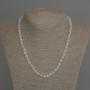 Topaz and Rock Crystal Necklace, faceted bead, diameter 6mm+/-, length 45cm+/- with clasp