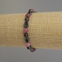 Assorted Stones Bracelet, round beads, diameter 6mm+/- oval 8x6mm+/-, length 18cm stretch