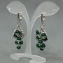 Cat's Eye Cluster Earrings, round bead 6mm+/-, length 57mm+