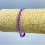 Phosphosiderite Bracelet, natural stone, faceted cube, diameter 4x4mm+/-, length 18cm (stretch)