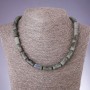 Natural Stone Labradorite Necklace Cylinder, diameter 8x16mm, length 46cm