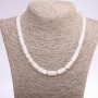 Rock Crystal Necklace, cylinder beads, diameter 8x17mm, length 47cm