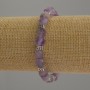 Amethyst Bracelet, natural stone faceted cube, diameter 7.5x7.5mm+/-, length 18cm+/- stretch